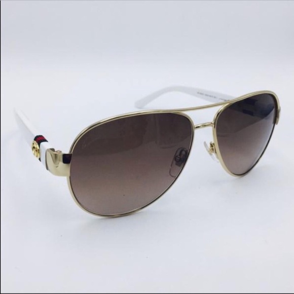 Gorgeous GUCCI Aviator Gold/White❤️❤️❤️ - Picture 4 of 8
